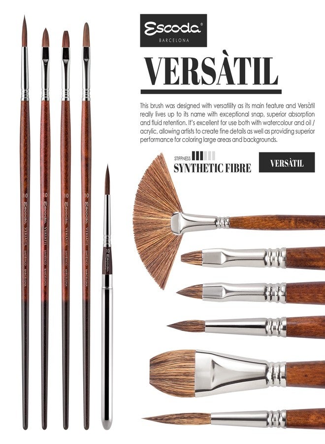 Escoda Versatil Brush Bright Long Handle Sr.3042 (No. 18) - Image 4